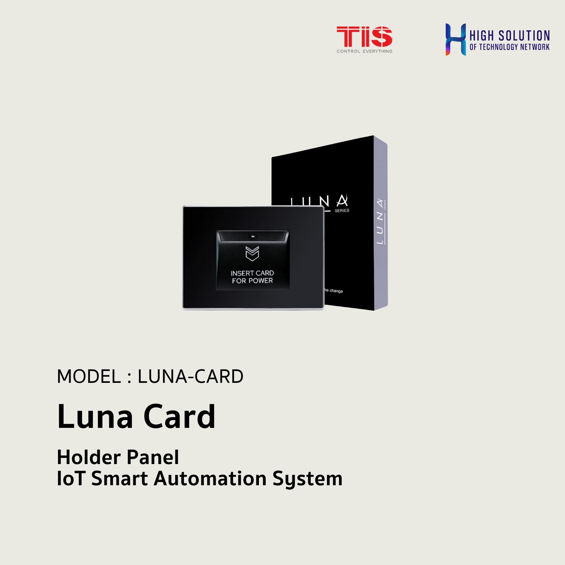 LUNA-CARD, TIS, Luna Card Holder Panel - IoT Smart Automation System