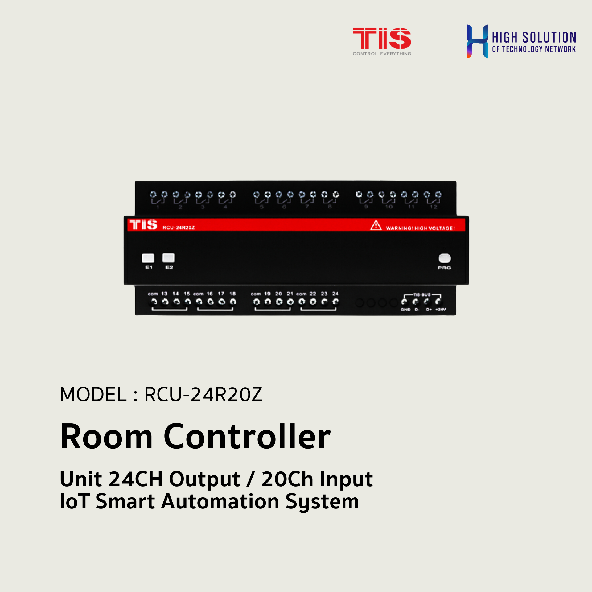RCU-24R20Z, TIS, Power Relay 12 Channels 10 Amps - IoT Smart Automation System