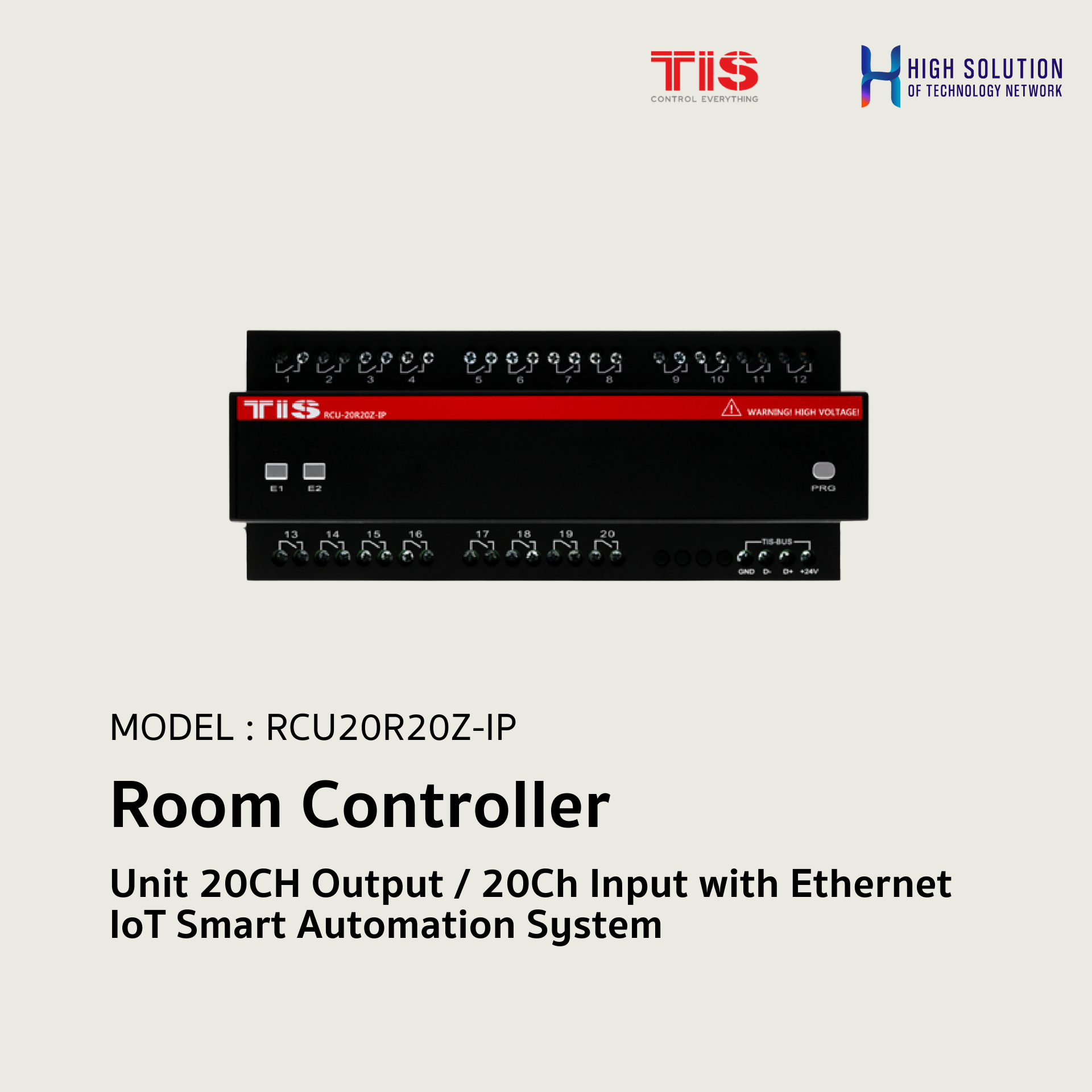 RCU20R20Z-IP, TIS, Room Controller Unit 20CH Output / 20Ch Input with Ethernet - IoT Smart Automation System