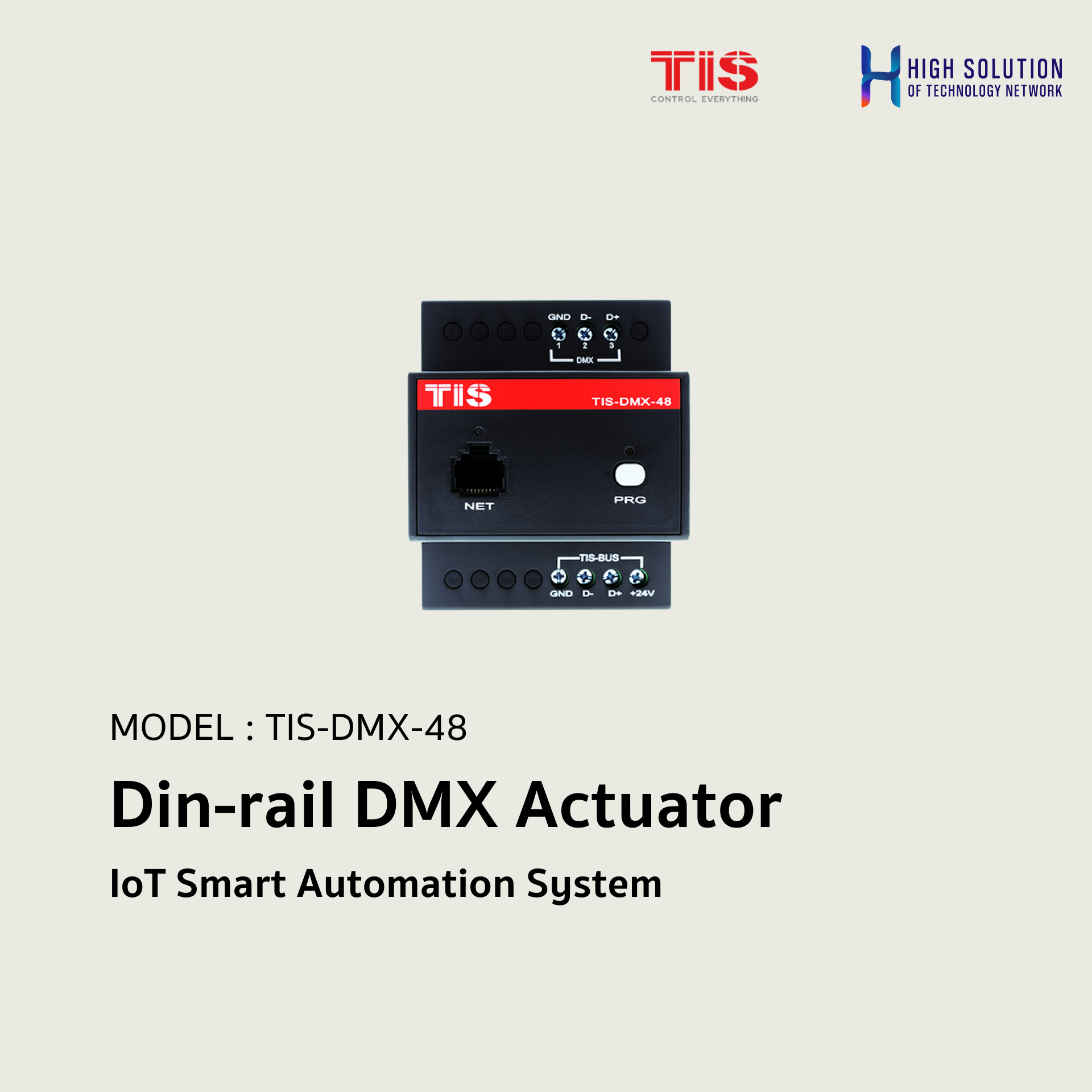 TIS-DMX-48, TIS, Din-rail DMX Actuator - IoT Smart Automation System