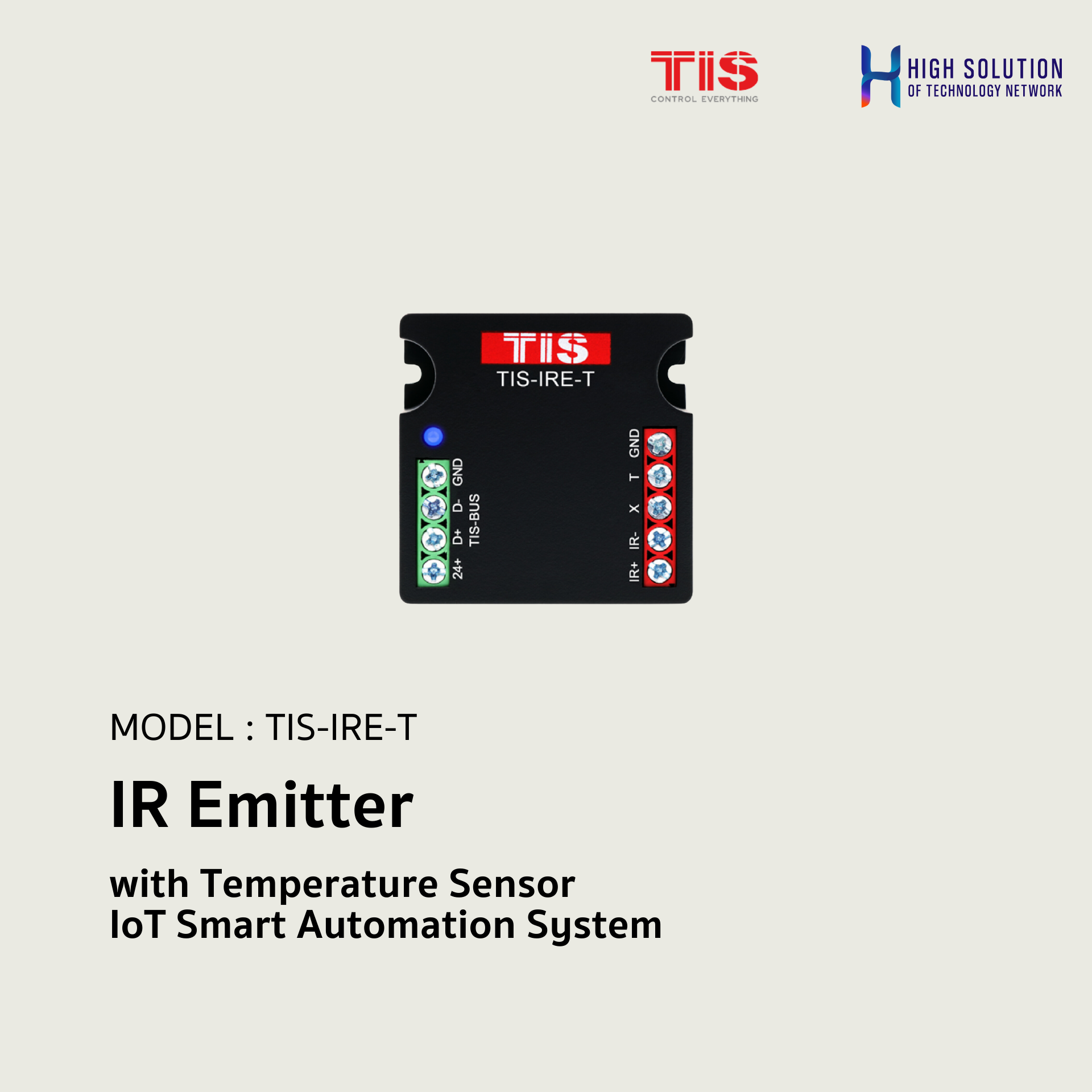 TIS-IRE-T, TIS, IR Emitter with Temperature Sensor - IoT Smart Automation System