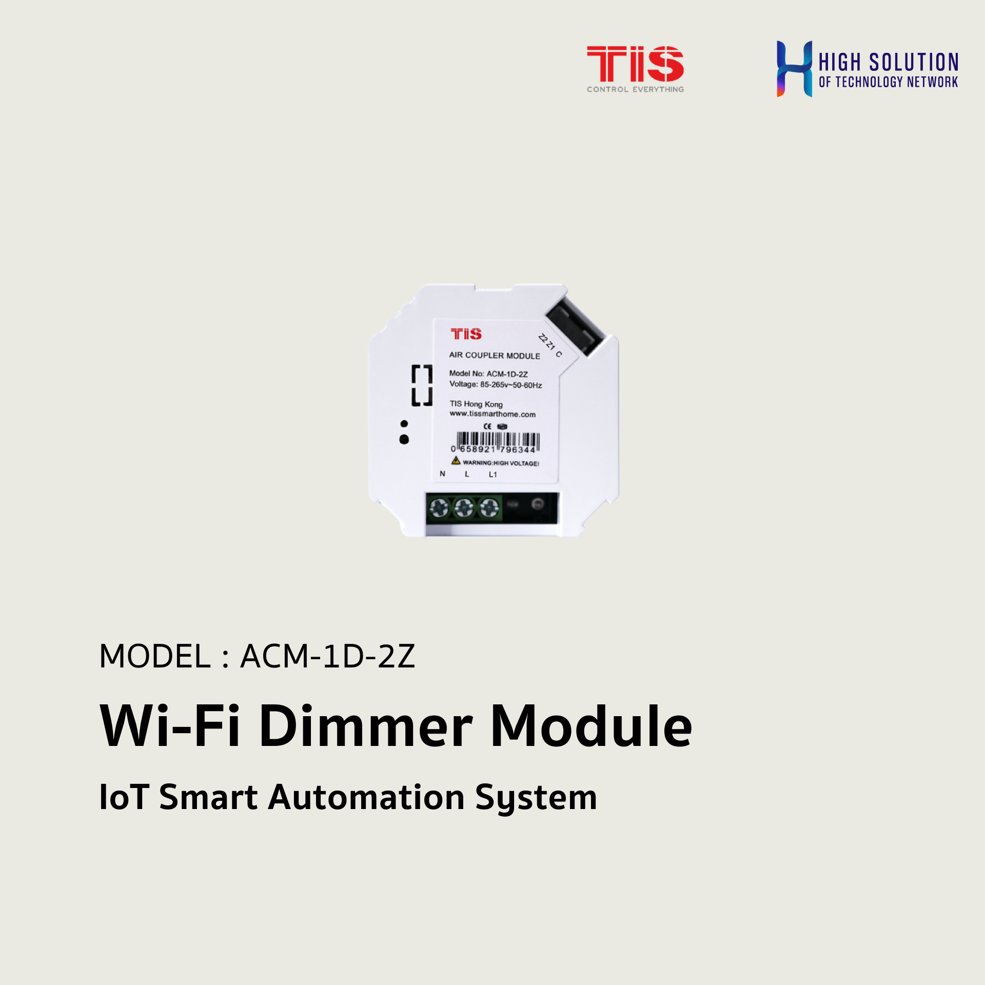 ACM-1D-2Z, TIS, Wi-Fi Dimmer Module - IoT Smart Automation System