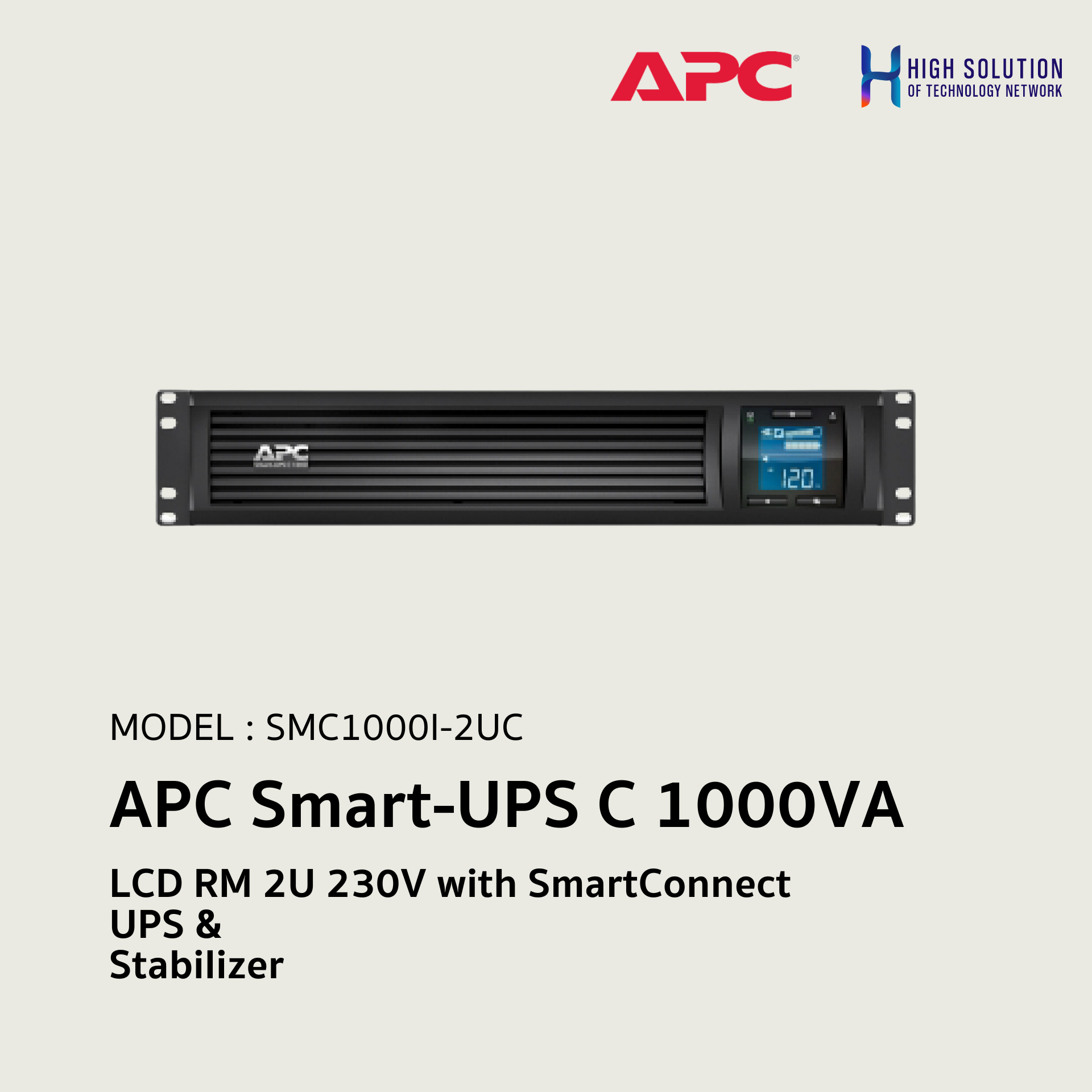 SMC1000I 2UC APC APC Smart UPS C 1000VA LCD RM 2U 230V With SMC1000I 2UC APC APC Smart UPS C 1000VA LCD RM 2U 230V With