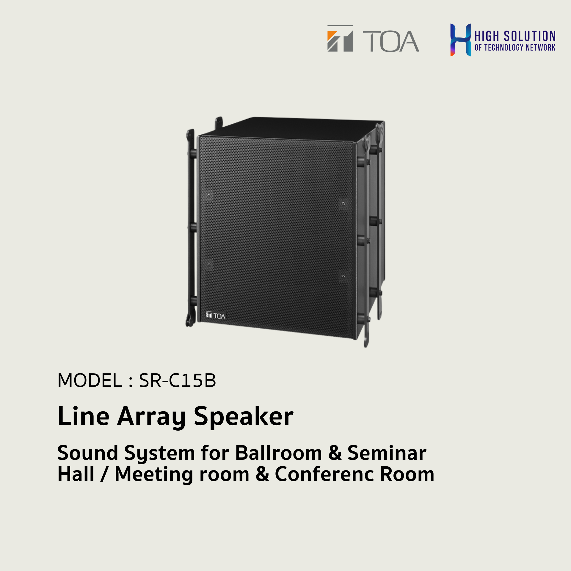 SR-C15B (TOA) Line Array Speaker / Sound System for Ballroom & Seminar ...