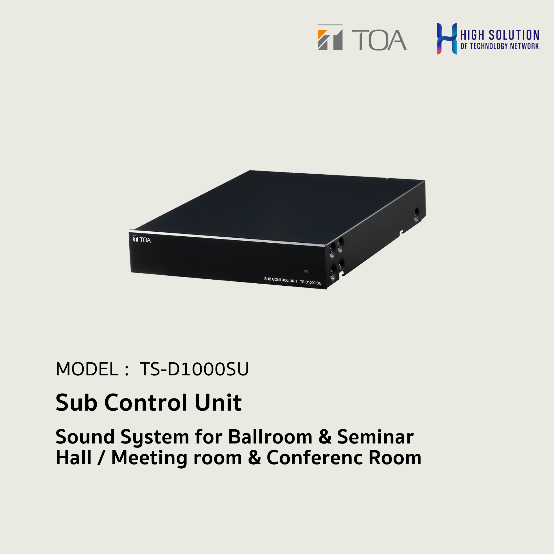 TS-D1000-SU (TOA) Sub Control Unit / Sound System for Ballroom ...