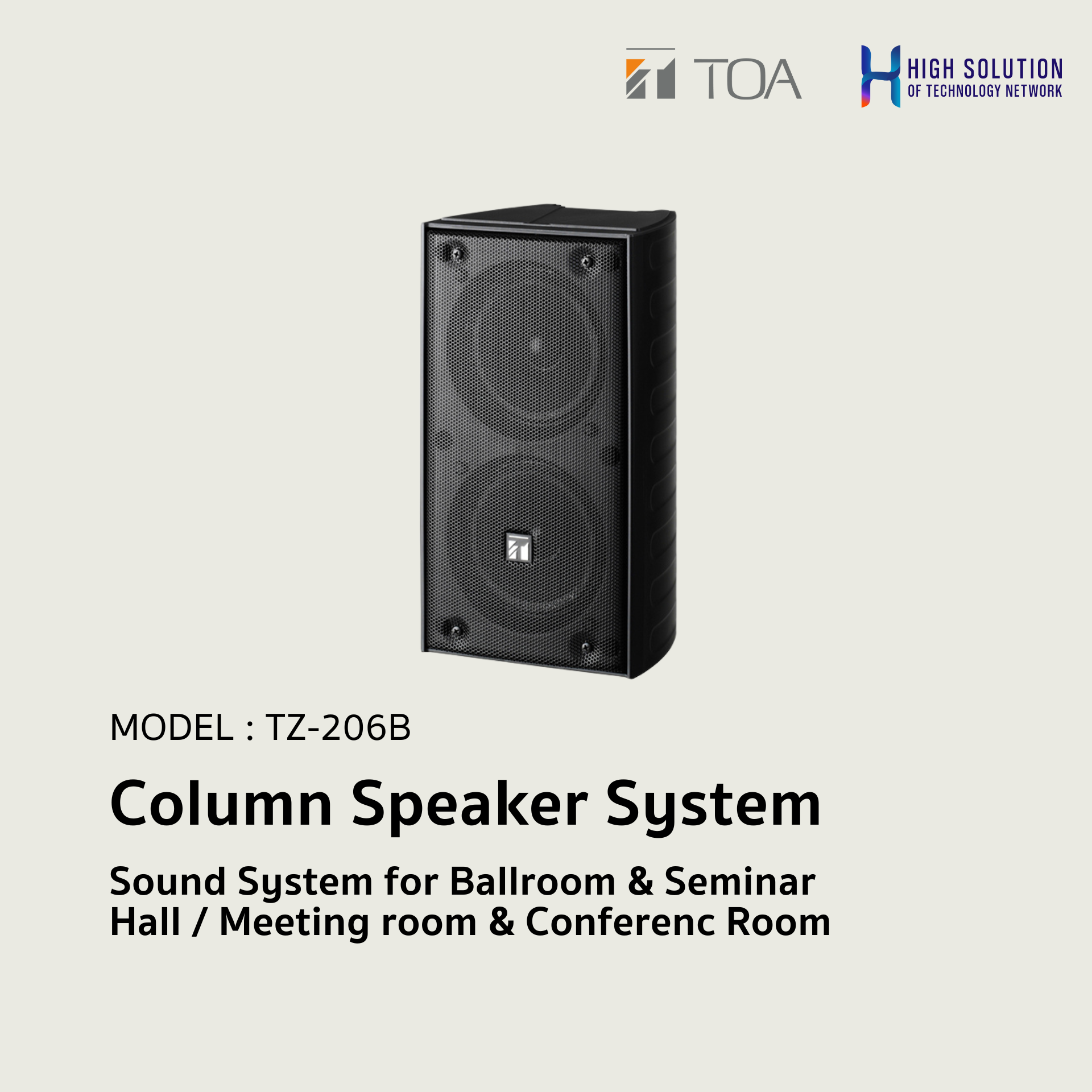 TZ-206B (TOA) Column Speaker System / Sound System for Ballroom ...