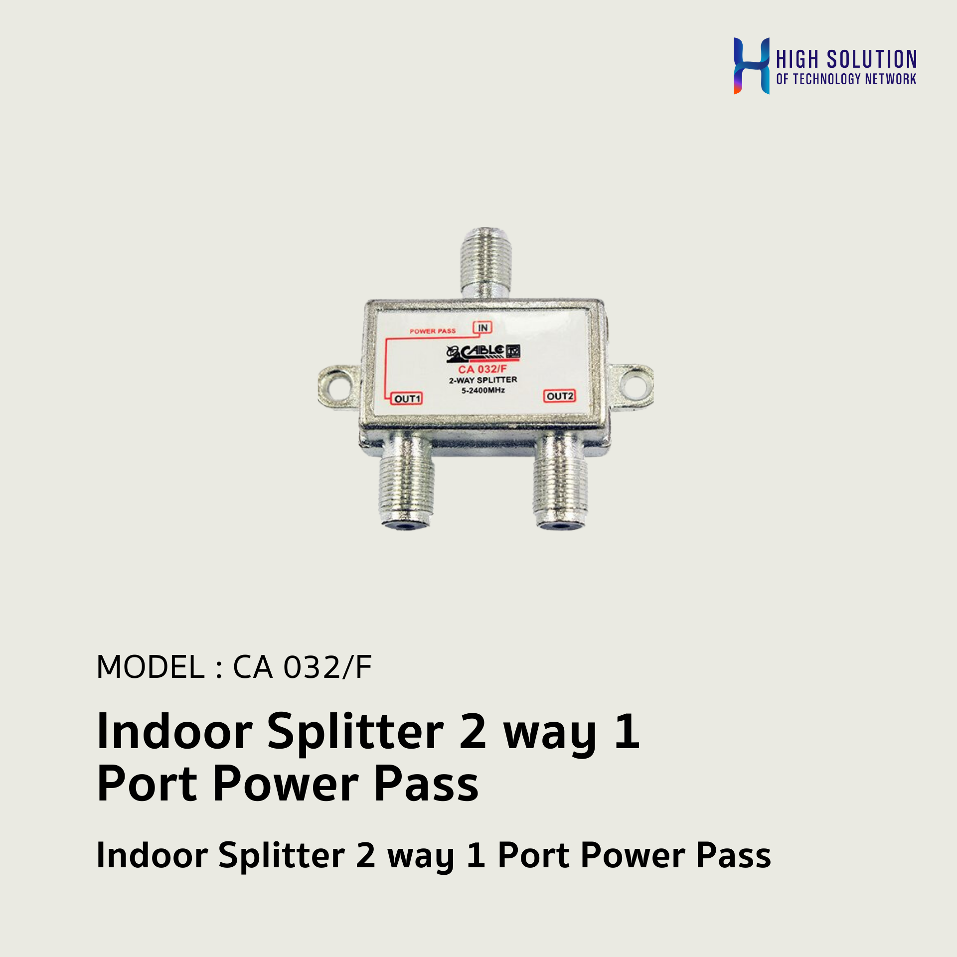 Spliter Matv Indoor Splitter 2 way 1 Port Power Pass