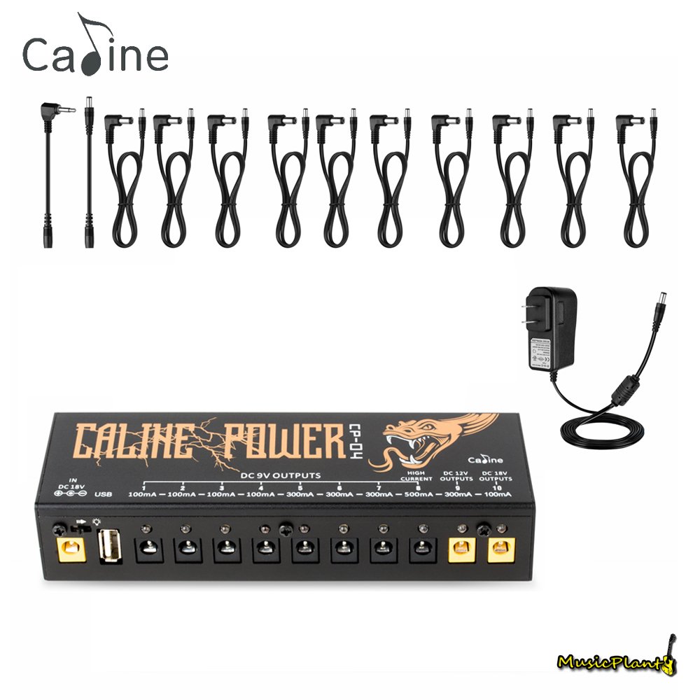 Caline - CP04 Pedal Power Supply with USB Port-10 Outputs