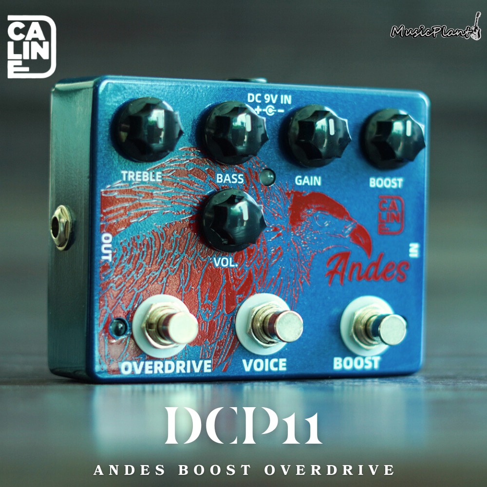 Pédale D'effet Caline DCP-11 Andes - Overdrive + Boost/Compresseur - Double Fonction Pour Guitare électrique, Boîtier Métal - 4