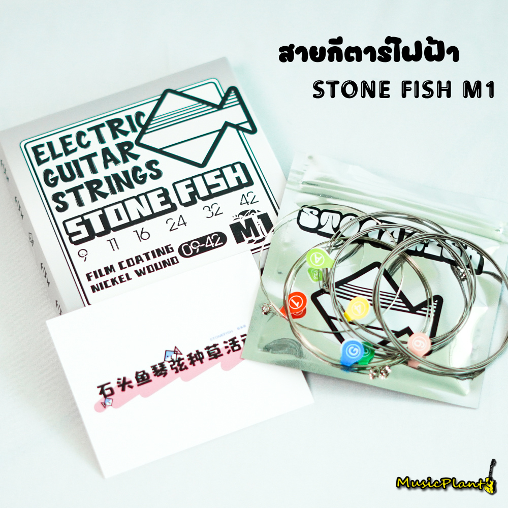 Stone Fish สายกีตาร์ไฟฟ้าเคลือบกันสนิมแบบ PVD รุ่น M1 (9-42)