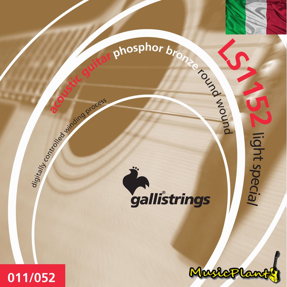 GalliStrings สายกีตาร์โปร่ง รุ่น LS1152 (Phospher Bronze) LIGHT SPECIAL (11-52)