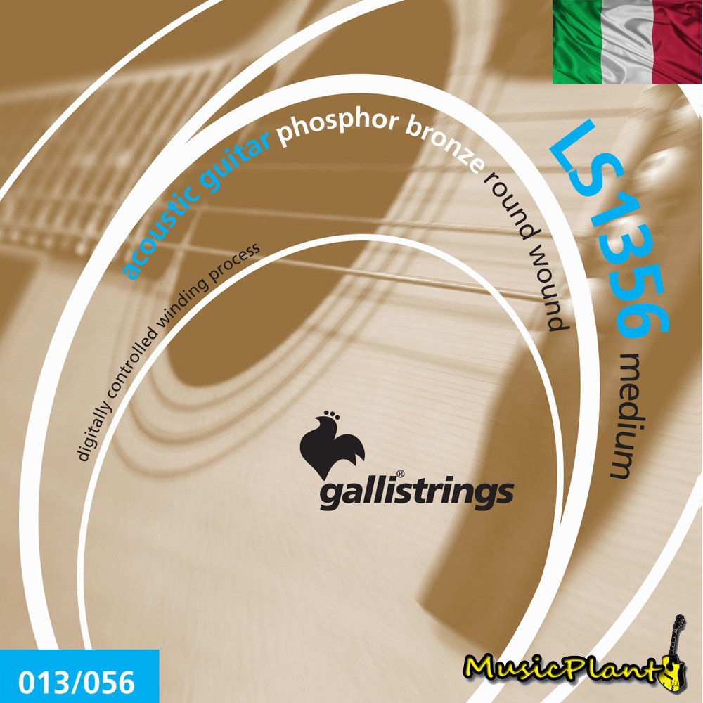 GalliStrings สายกีตาร์โปร่ง รุ่น LS1356 (Phospher Bronze) Medium (13-56)