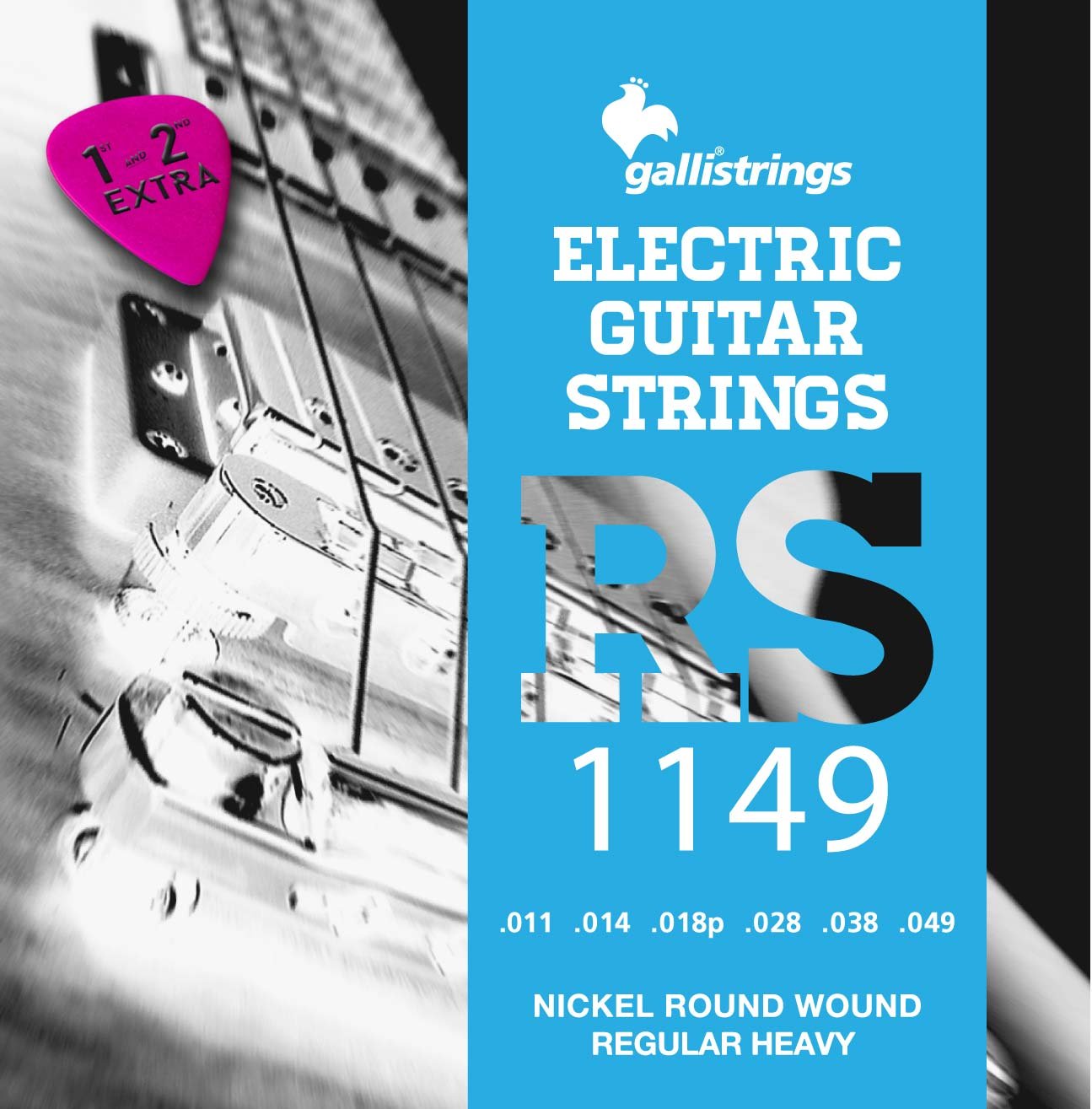 GalliStrings สายกีตาร์ไฟฟ้า รุ่น RS1149 (Nickel) REGULAR HEAVY 11-49