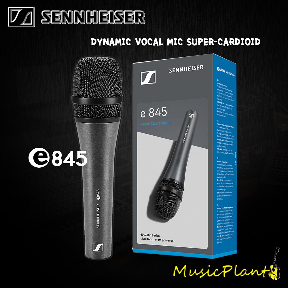 Sennheiser ไมค์โครโฟน E845 (Dynamic Vocal Mic. ,Super-Cardioid)