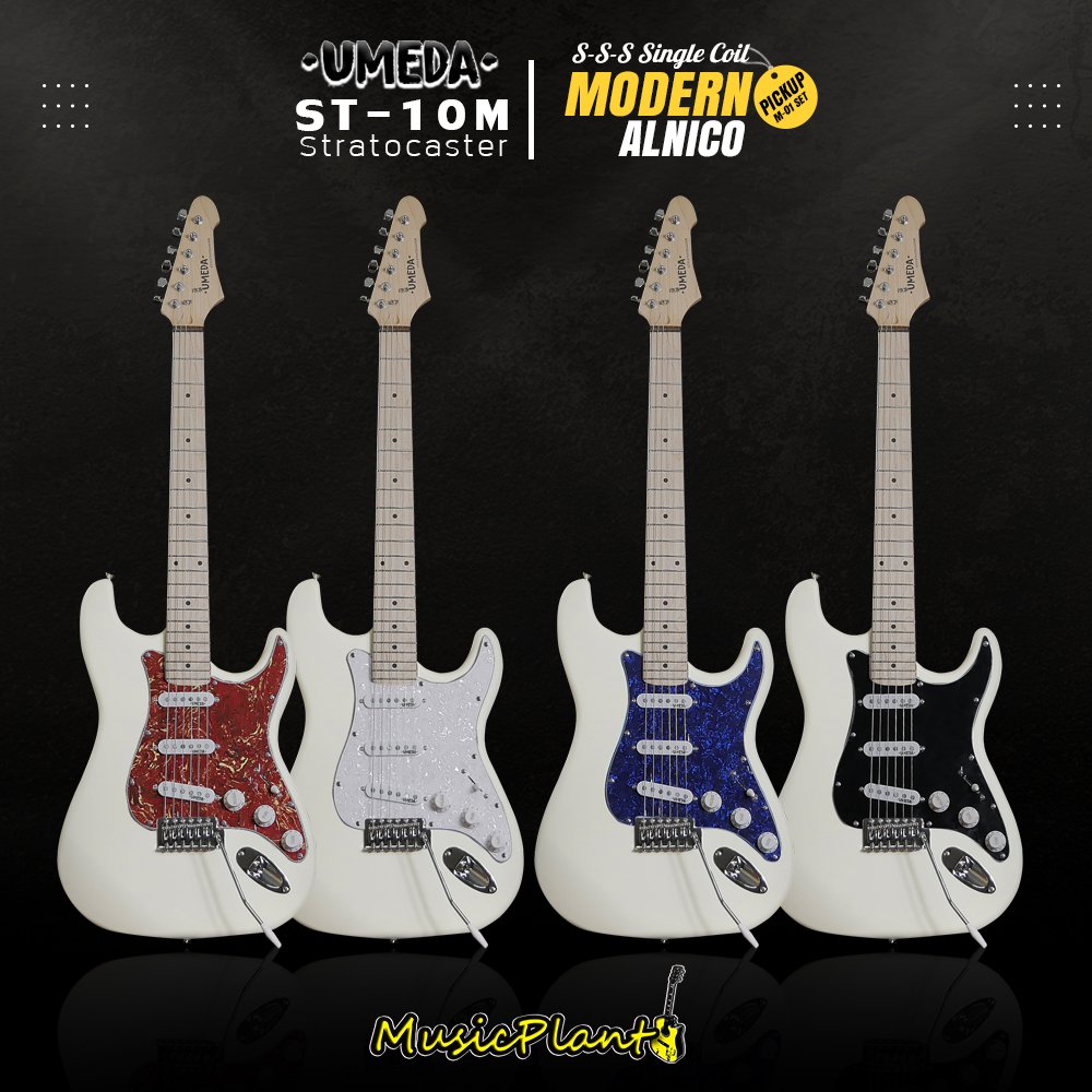 Upgrade!! Umeda กีตาร์ไฟฟ้า รุ่น ST-10 ii/ M + Alnico Pick up M-01 (Wilkinson Part)