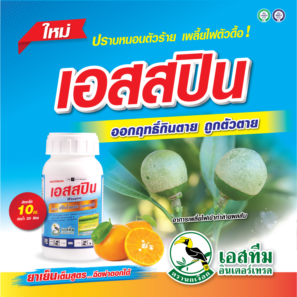 เอสสปิน ปราบหนอนตัวร้าย เพลี้ยไฟตัวดื้อ เอสสปิน ปราบหนอนตัวร้าย เพลี้ยไฟตัวดื้อ