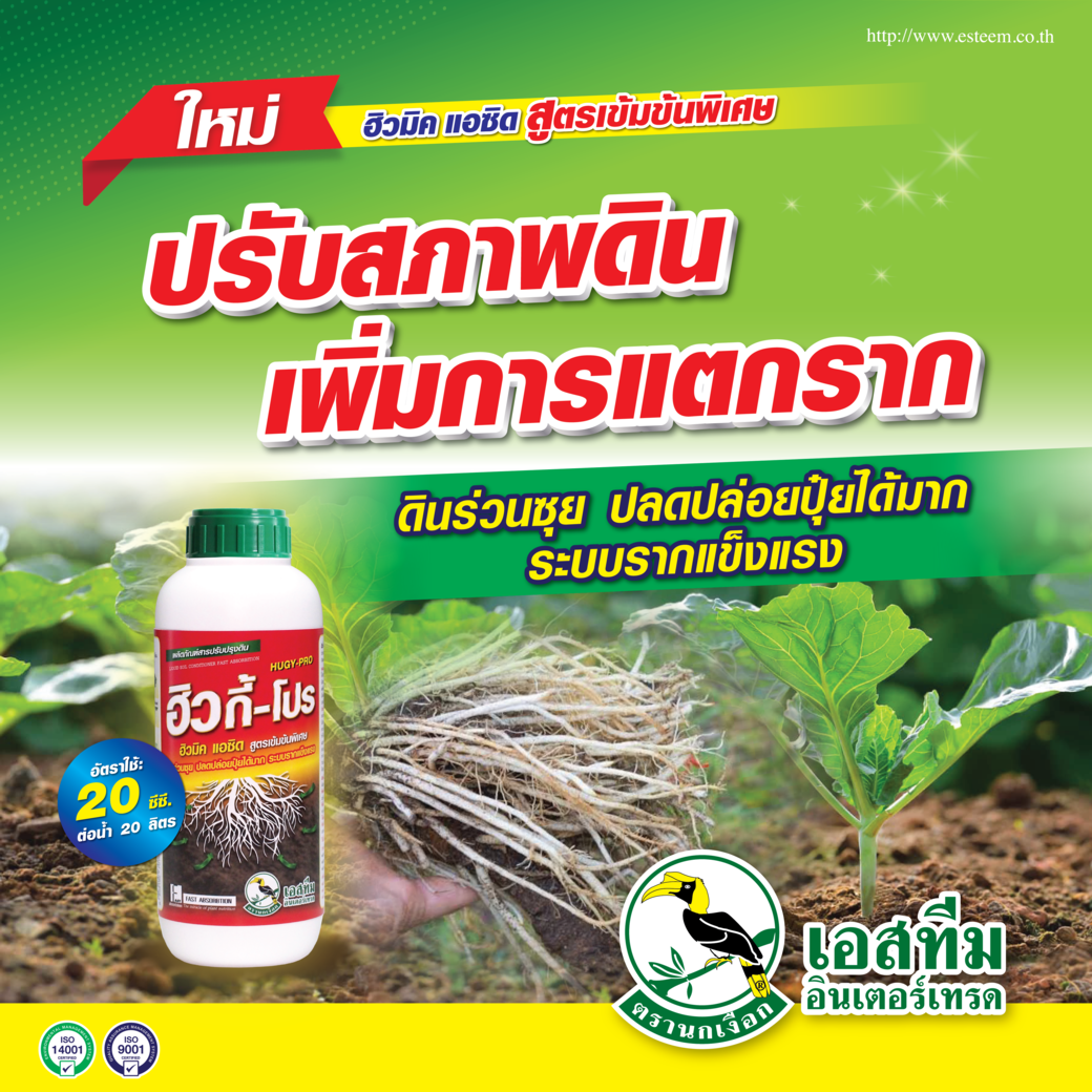  ฮิวกี้-โปร ปรับสภาพดิน เพิ่มการแตกของราก