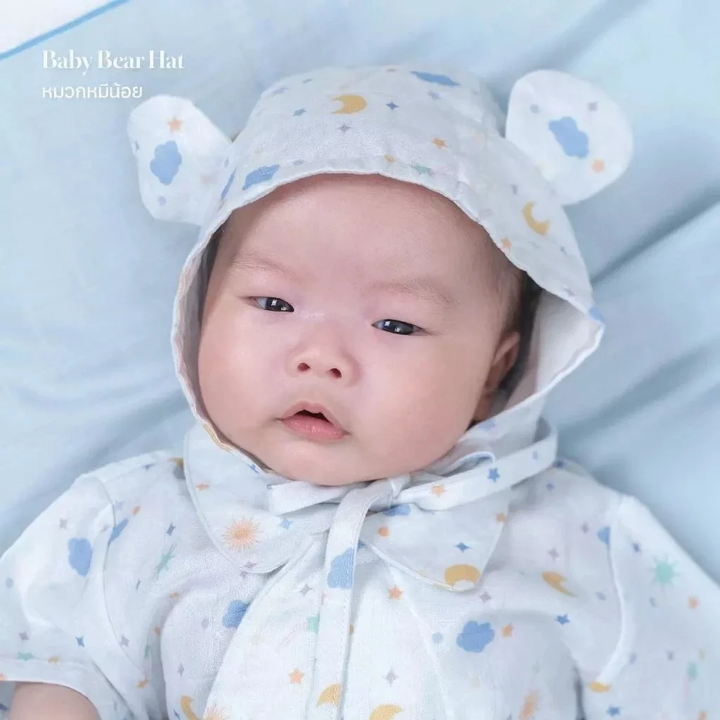 BABY & CO Bamboo Baby Hat หมวกเด็กใยไผ่ หมวกหมี / หมวกหูกระต่าย สำหรับเด็ก 0-12 เดือน