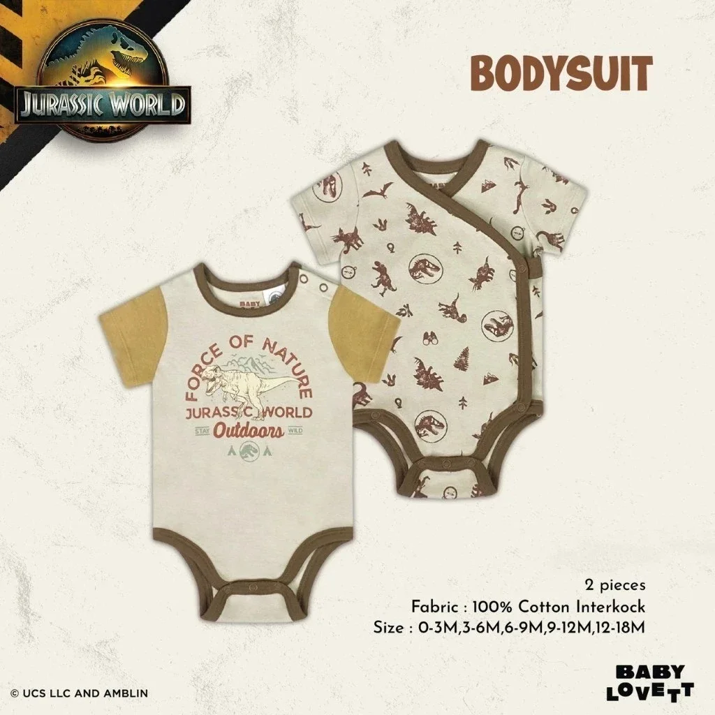 BabyLovett ชุดบอดี้สูทเด็ก ลาย Jurassic World แพ็ก 2 ชิ้น