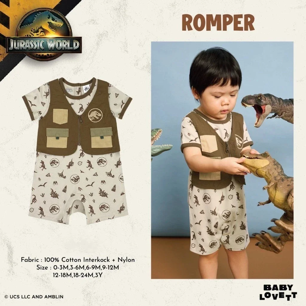 BabyLovett ชุดรอมเปอร์เด็ก ลาย Jurassic World (0-3 ขวบ)