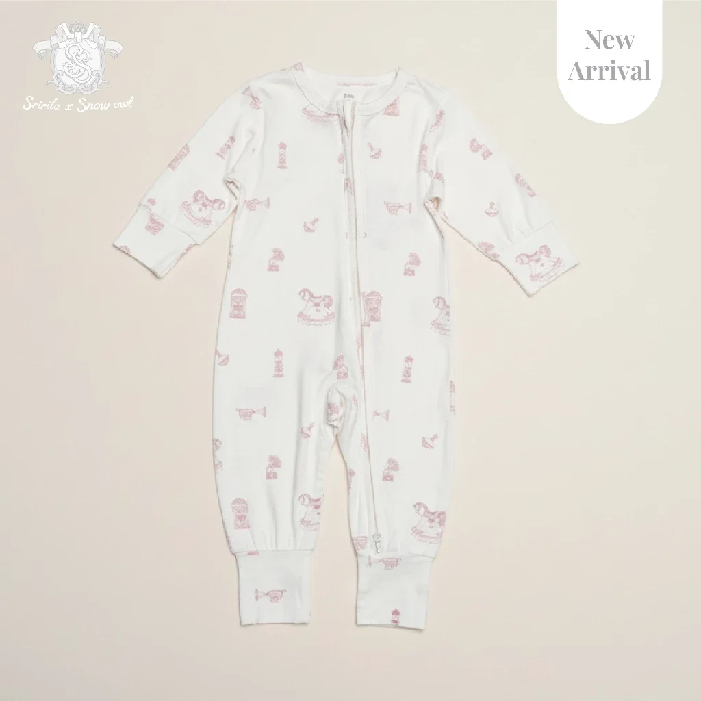 SNOW OWL x Sririta ชุดรอมเปอร์เด็กแขนขายาว Zip 2Way ผ้า Bamboo พรีเมี่ยม (6-12 เดือน)