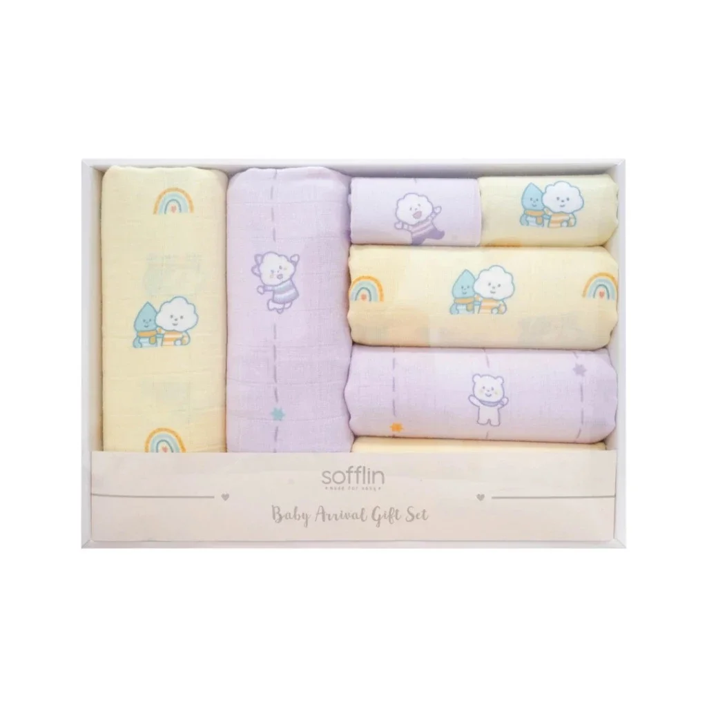 SOFFLIN ชุดของขวัญผ้าอ้อมเด็กแรกเกิด Baby Deluxe Gift Set 6 ชิ้น