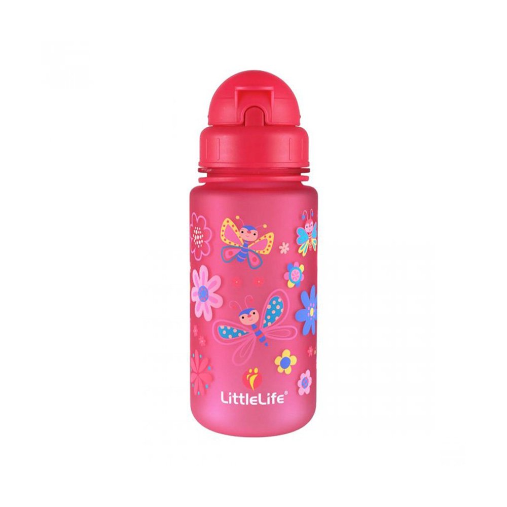 LITTLELIFE กระติกน้ำ ลาย ผีเสื้อ 400ml - Butterfly Kids Water Bottle #แก้วหลอดดูด