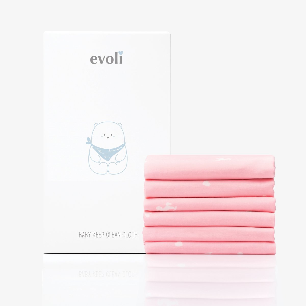 Evoli ผ้าเอนกประสงค์ Baby Keep Clean Cloth 6pcs.(0m+)