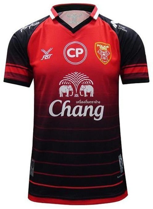 Police Tero Authentic Thailand Football Soccer League Jersey Shirt Home Red