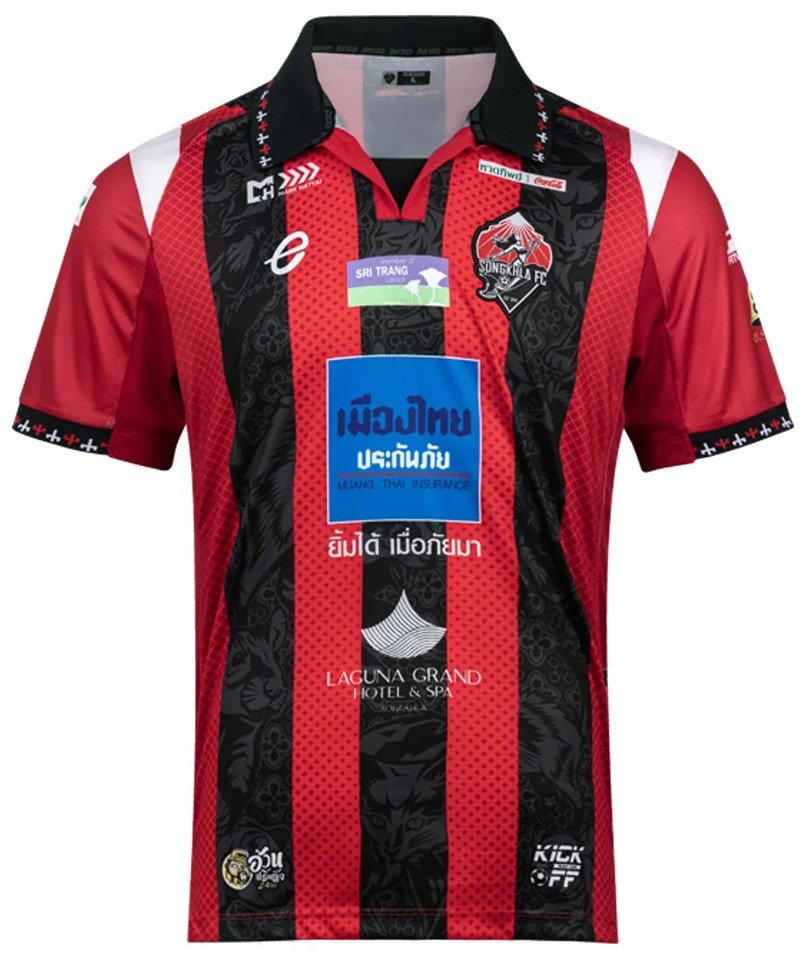 2026 Songkhla FC Thailand Football Soccer League Jersey Shirt Home Red Black