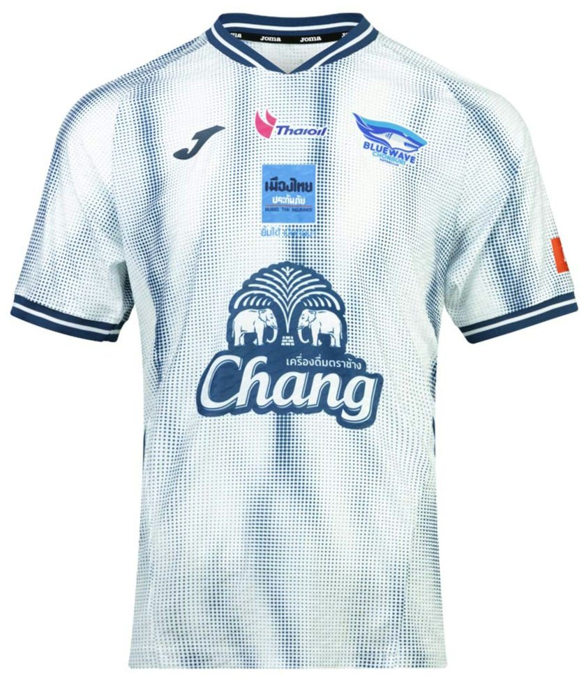 2026 Chonburi Bluewave Thailand Futsal League Jersey Shirt Away White - Player Edition