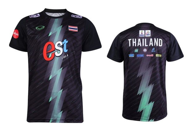 2023 Thailand Volleyball National Team Thai Jersey Shirt Training Black - 2023 Nation League Version