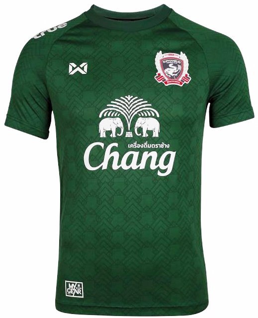 2020 Suphanburi FC Warrior Elephant Authentic Thailand Football Soccer League Jersey Away Green