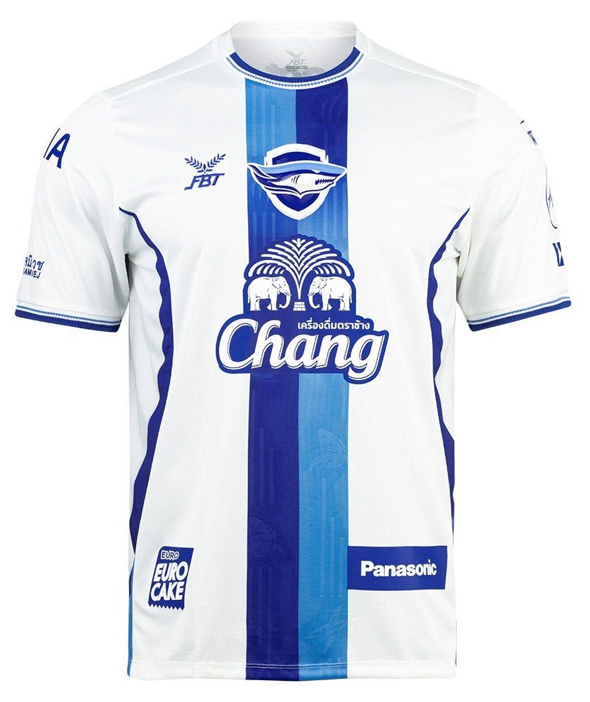 2024 - 25 Chonburi FC Thailand Football Soccer League Jersey Shirt Away White - Player Edition