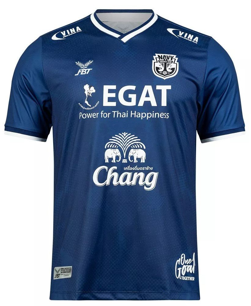 2024 - 25 Thai Navy FC Thailand Football Soccer League Jersey Shirt Blue - Player Edition