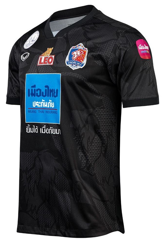 2023-24 Port FC Thailand Football Soccer League Jersey Shirt Third Black - Player Edition