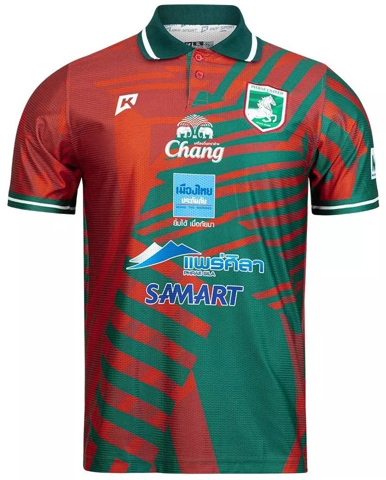 2025-26 Phrae United Authentic Thailand Football Soccer Thai League Jersey Shirt Home Red