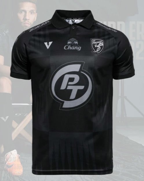 2023-24 PT Prachuap FC Thailand Football Soccer League Jersey Shirt Third Black - Player Edition