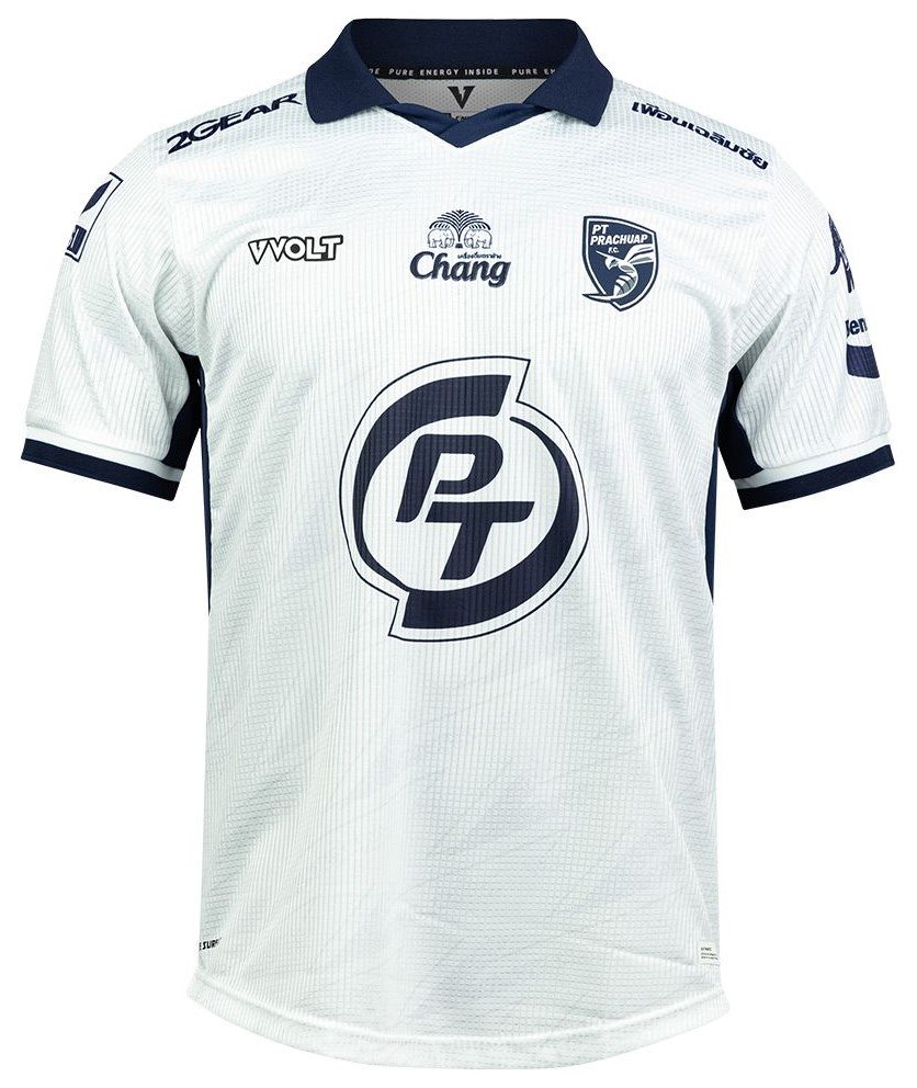 2024 - 25 PT Prachuap FC Thailand Football Soccer League Jersey Shirt Away White - Player Edition