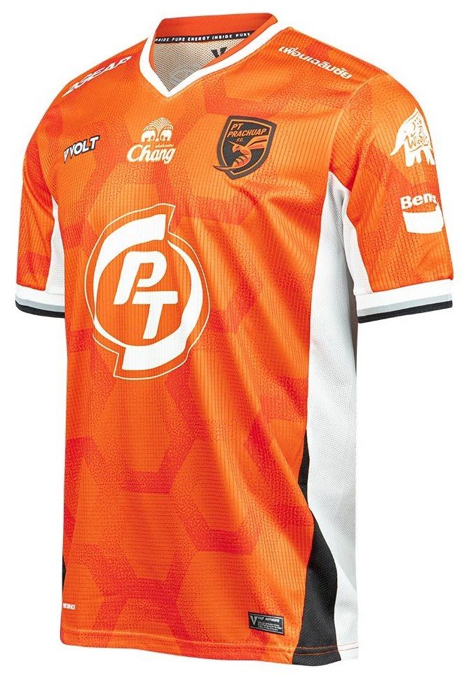 2024 - 25 PT Prachuap FC Thailand Football Soccer League Jersey Shirt Home Orange - Player Edition