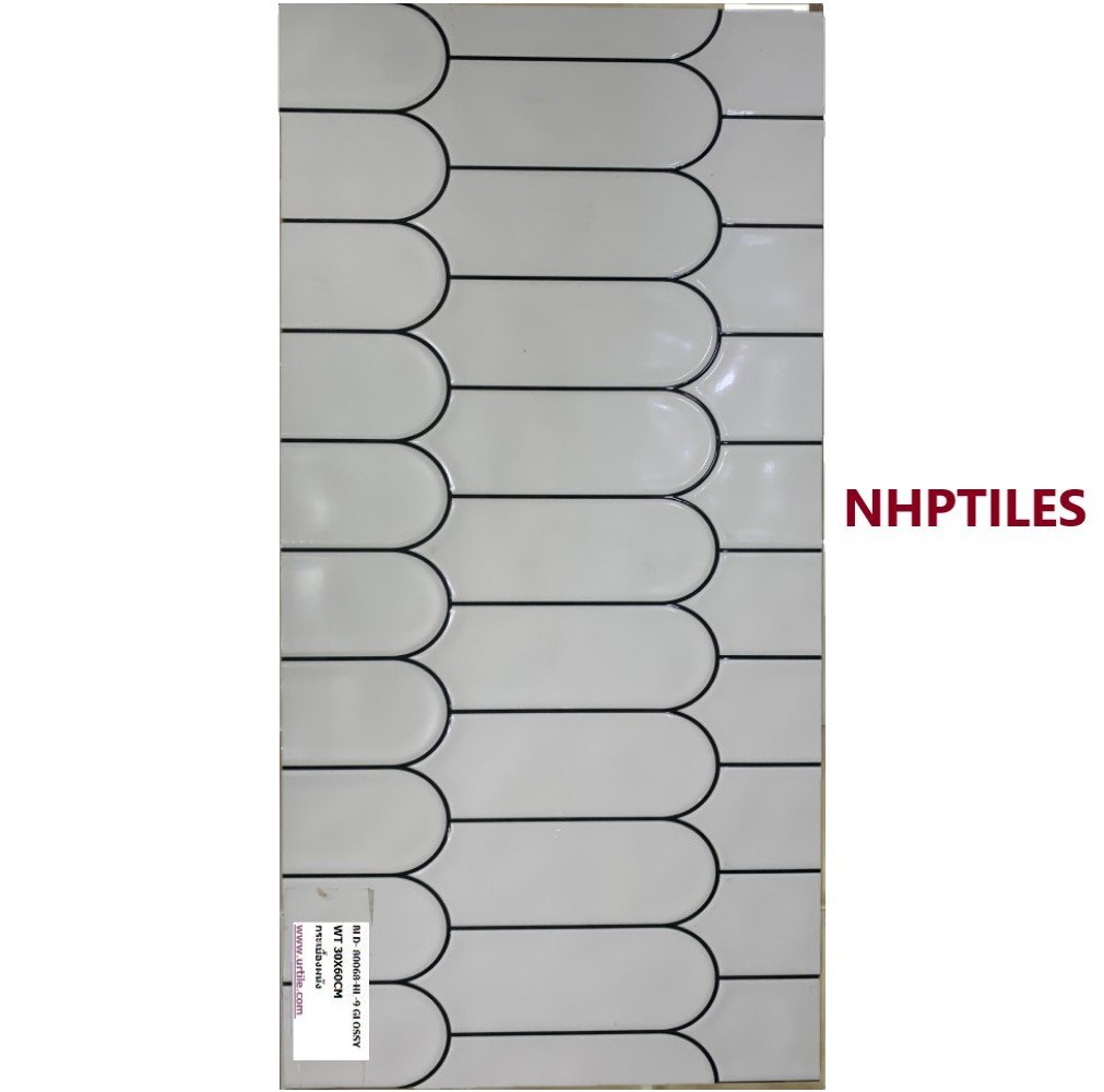 WALL TILES WT 30X60CM  BLD-80068-HL-9  GLOSSY & PUNCH
