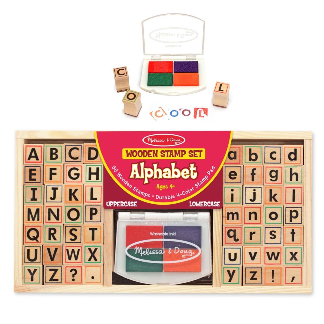 [หมึกล้างออก] รุ่น 3557 ชุดแสตมป์ ABC พร้อมหมึก non-toxic Melissa & Doug Alphabet Stamp Set