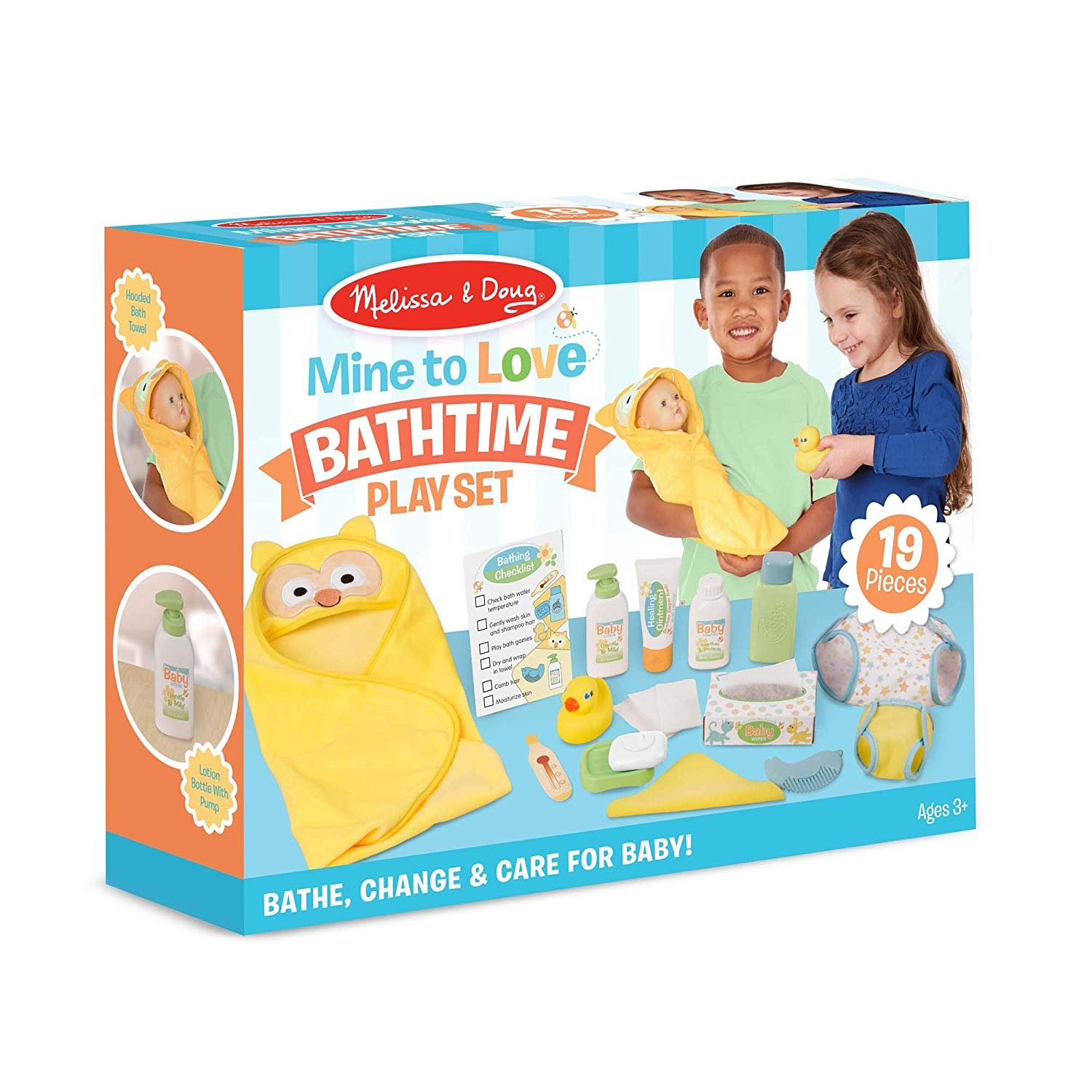 [19 ชิ้น] รุ่น 31703 อุปกรณ์อาบน้ำตุ๊กตา Melissa & Doug Baby Care Changing & Bathtime Play Set