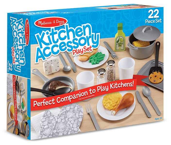 [22ชิ้น] รุ่น 9304 เครื่องครัว ของเล่นครัว Melissa & Doug Kitchen Accessory Set