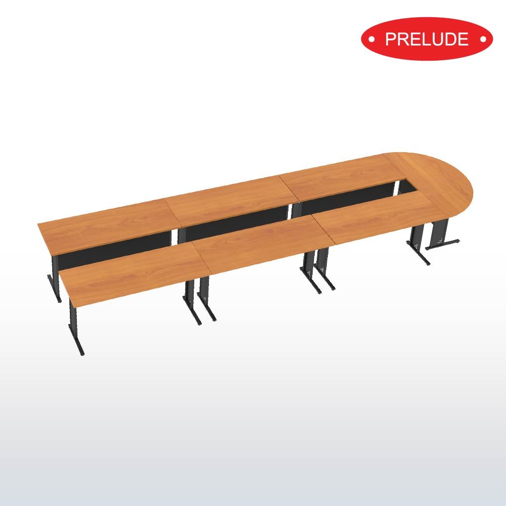 ชุดโต๊ะประชุม 13-15 ที่นั่ง หัวโต๊ะครึ่งวงกลม SMART EXTRA