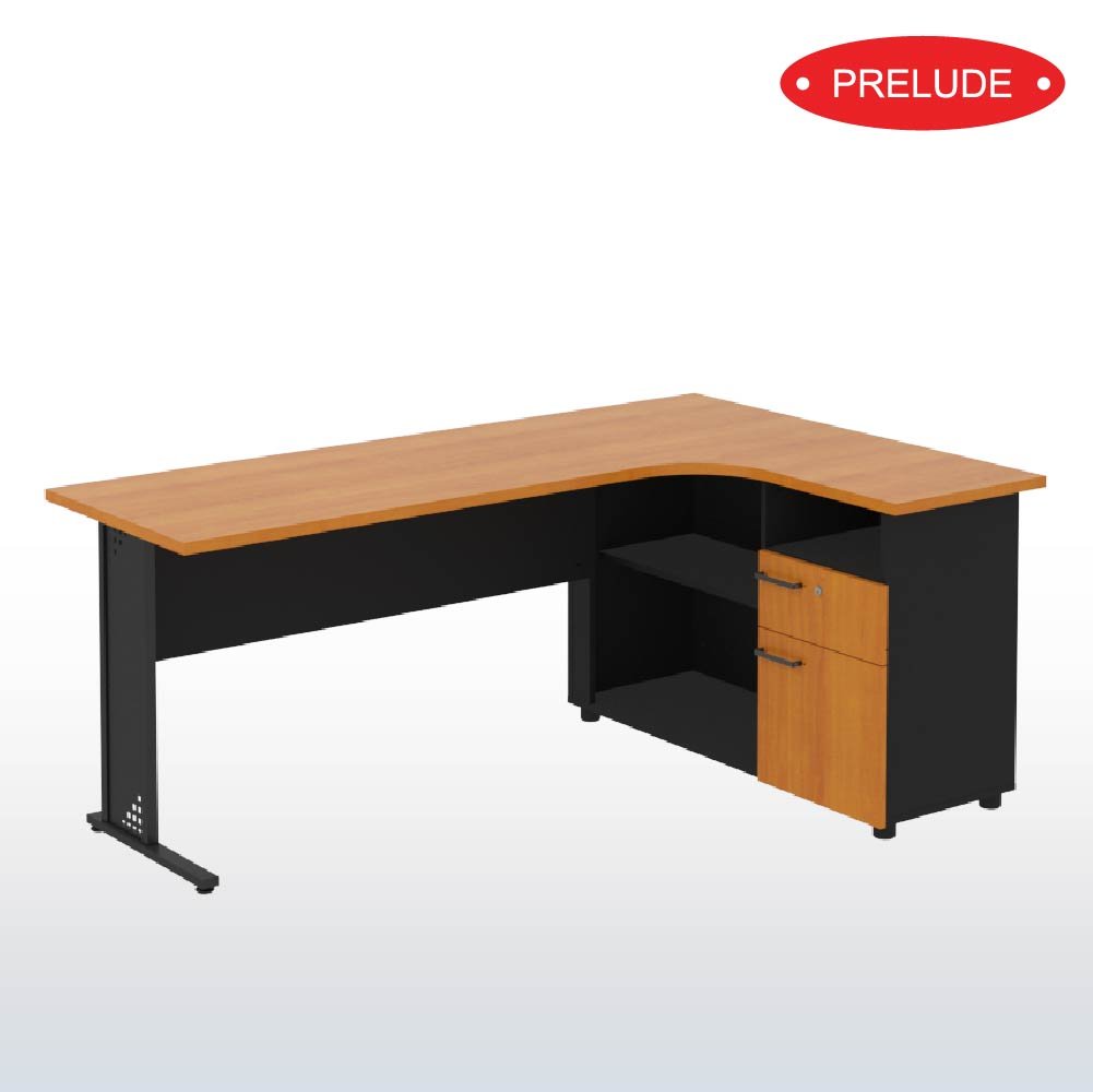 Working desk L-shaped with right cabinet S-DK1812L Smart Extra