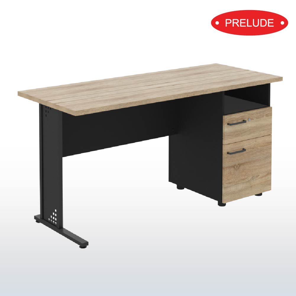 โต๊ะทำงาน 150 cm ตู้ลิ้นชัก-บานเปิดขวา S-DK1502R Smart Extra