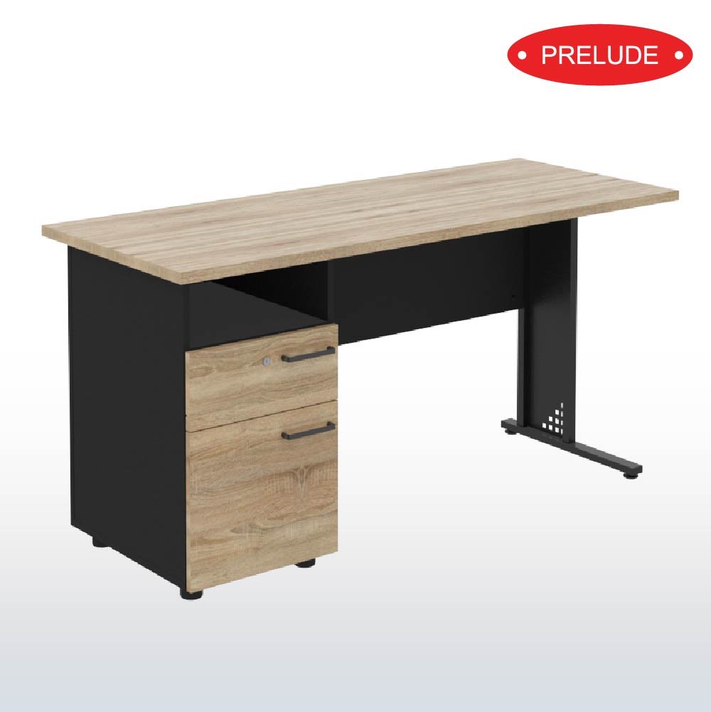 โต๊ะทำงาน 150 cm ตู้ลิ้นชัก-บานเปิดซ้าย S-DK1202L Smart Extra