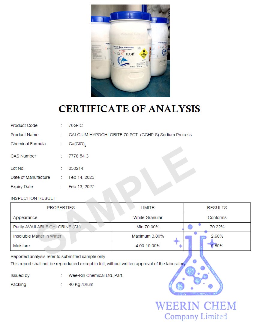 คลอรีนเกล็ด 70% (CCHP-S)