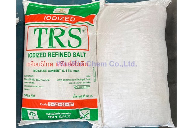 เกลือไอโอดีน แห้ง TRS ถุงเขียวส้ม